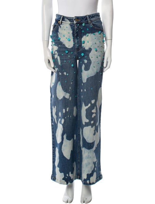 Cynthia Rowley Le Sylvie Slender Straight Wide Leg Jeans