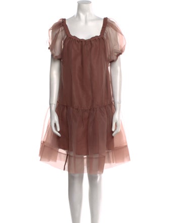 Cynthia Rowley Square Neckline Knee-Length Dress