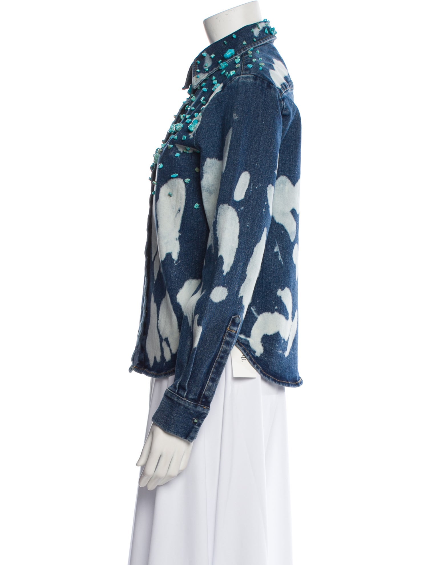 Cynthia Rowley Printed Denim Jacket w/ Tags