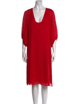 Cynthia Rowley V-Neck Midi Length Dress