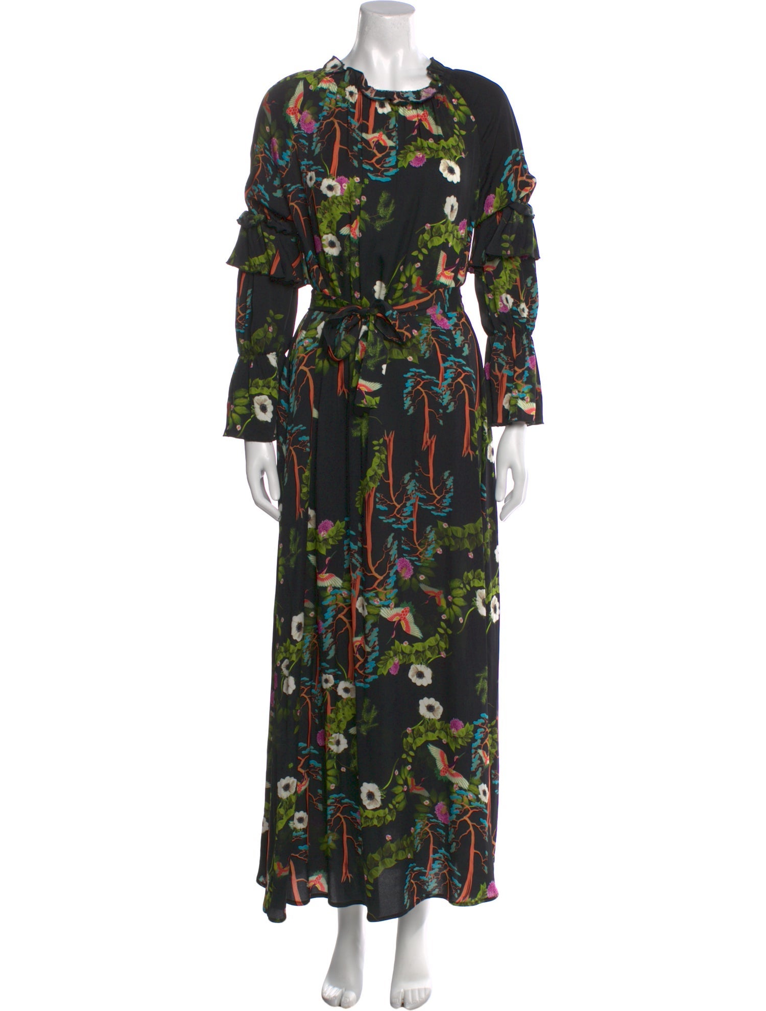 Cynthia Rowley Floral Print Long Dress