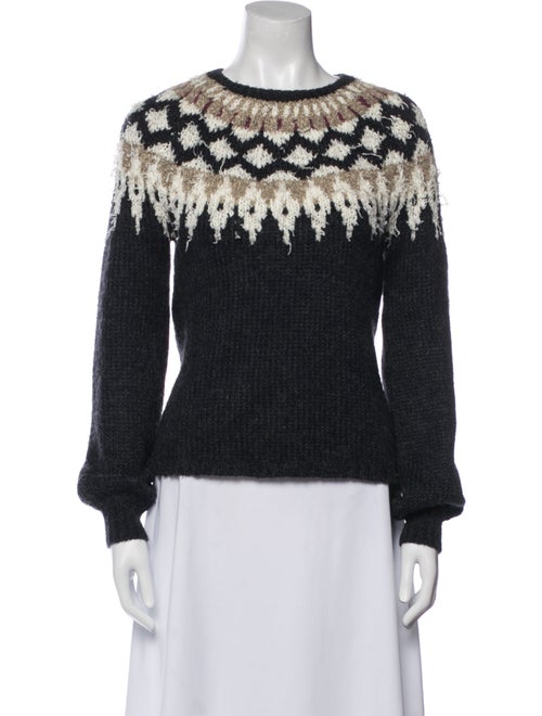 Cynthia Rowley Printed Crew Neck Sweater
