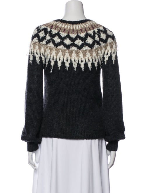 Cynthia Rowley Printed Crew Neck Sweater