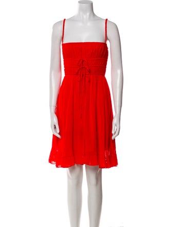 Cynthia Rowley Square Neckline Mini Dress