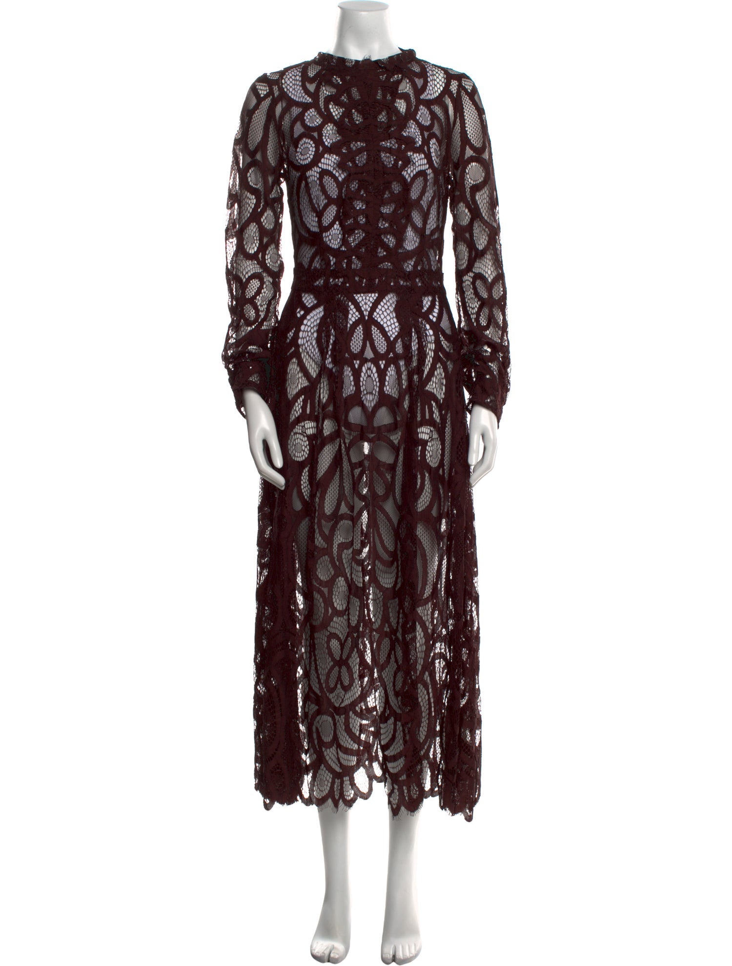 Cynthia Rowley Lace Pattern Long Dress