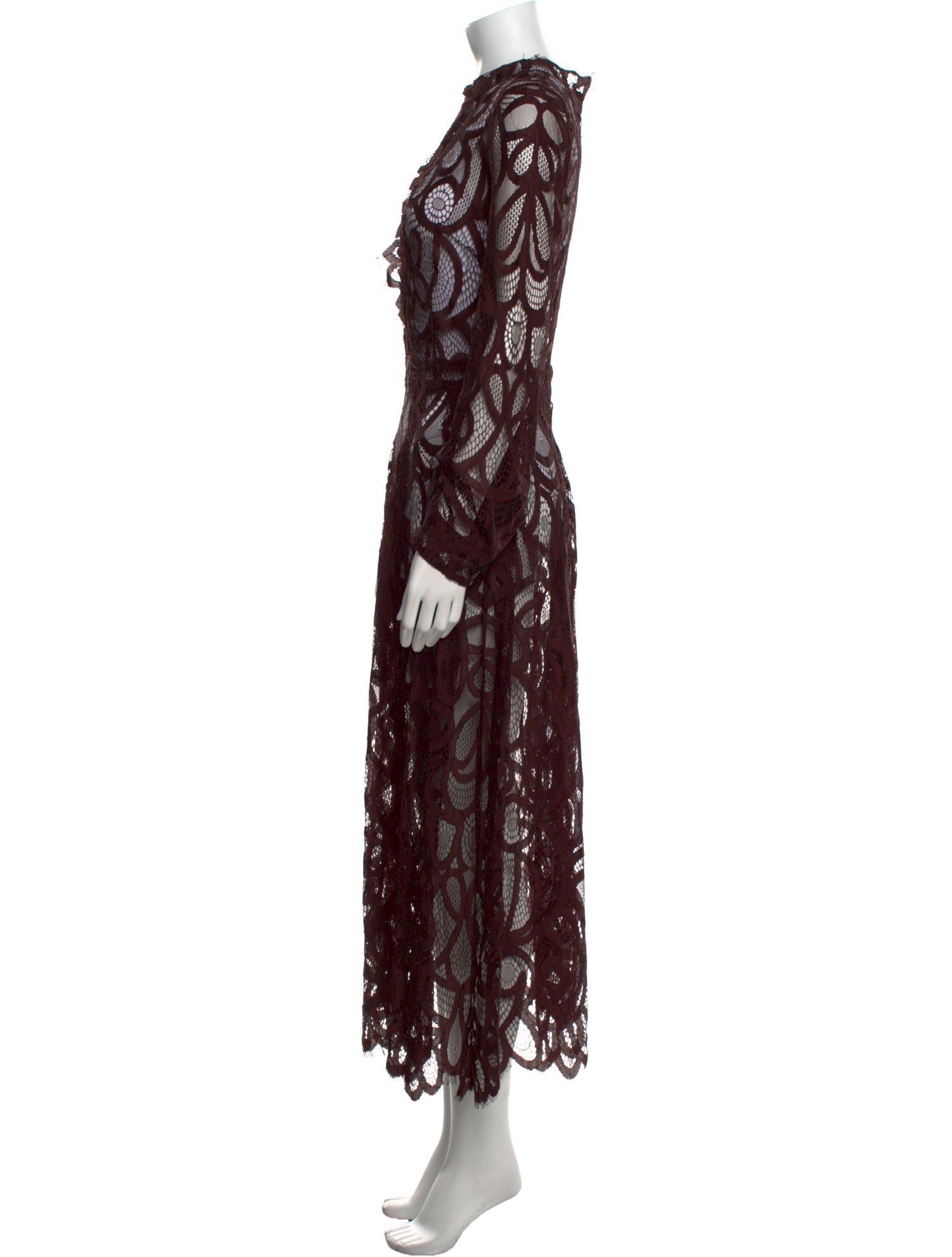 Cynthia Rowley Lace Pattern Long Dress
