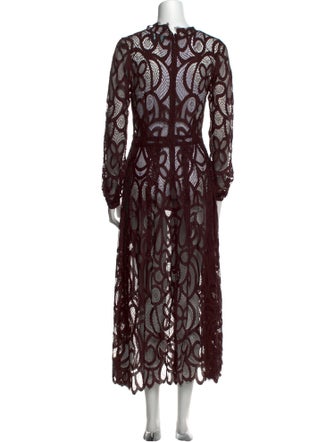 Cynthia Rowley Lace Pattern Long Dress