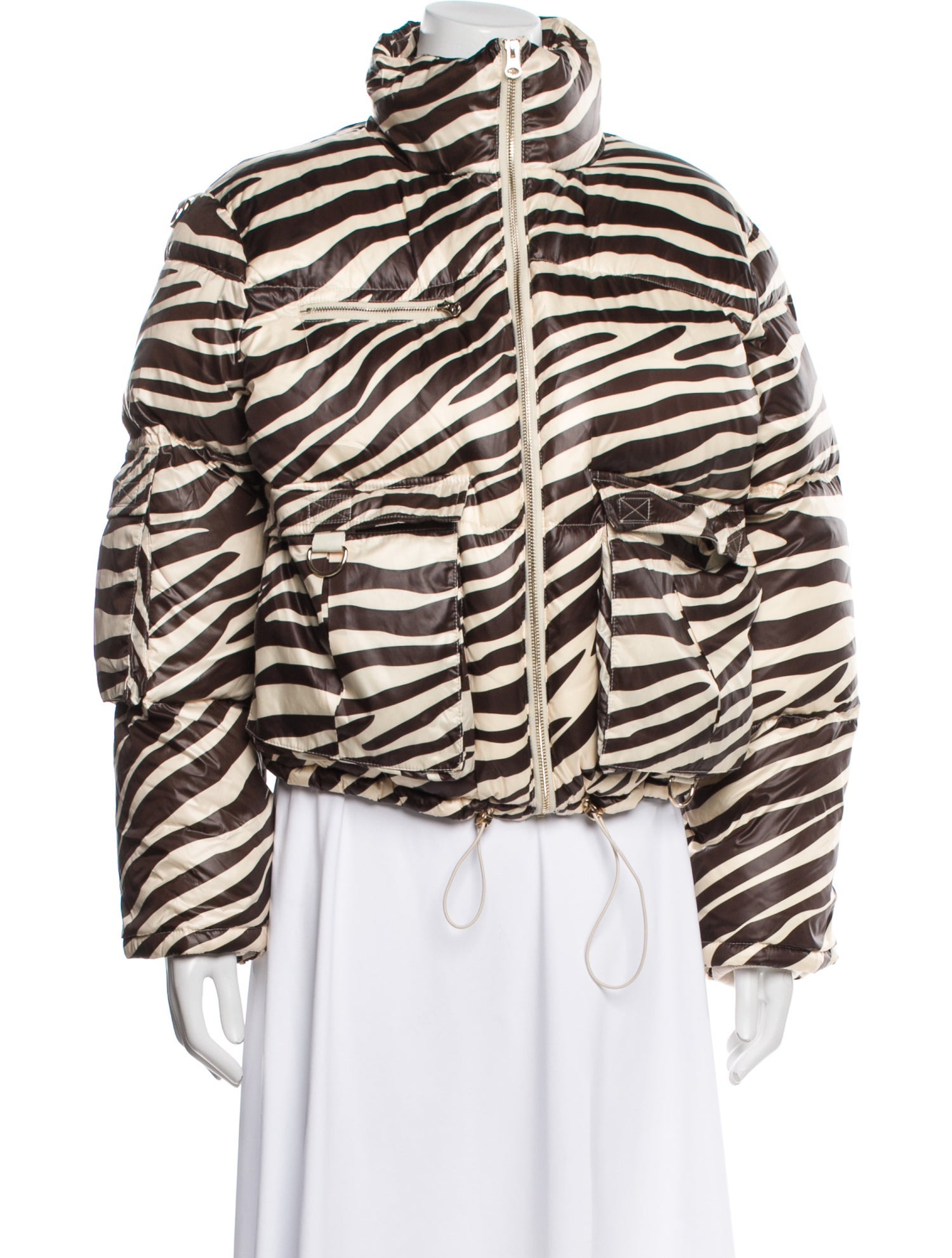 Cynthia Rowley Animal Print Down Jacket