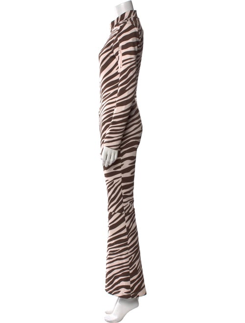 Cynthia Rowley Animal Print Mock Neck Jumpsuit