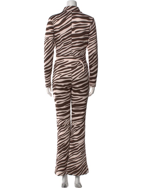 Cynthia Rowley Animal Print Mock Neck Jumpsuit