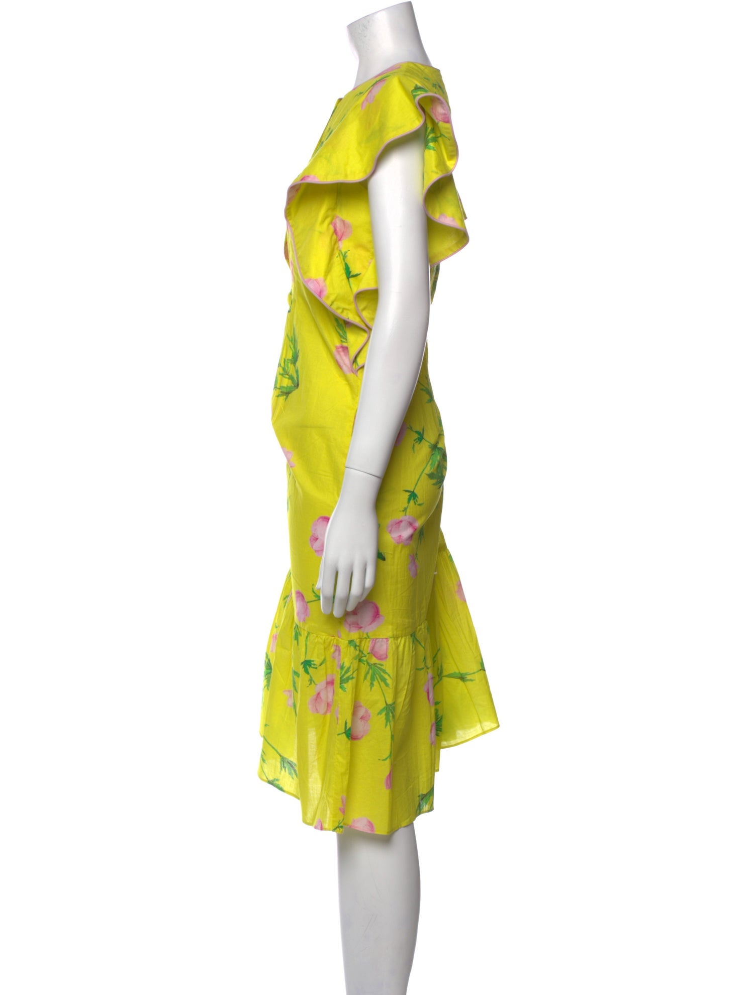 Cynthia Rowley Floral Print Midi Length Dress