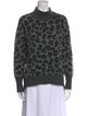 Cynthia Rowley Animal Print Turtleneck Sweater