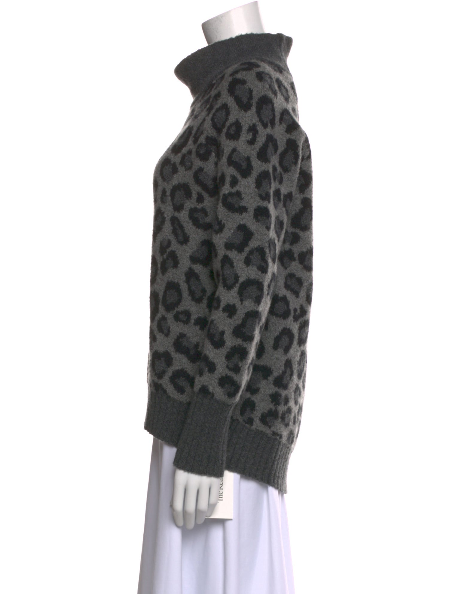 Cynthia Rowley Animal Print Turtleneck Sweater