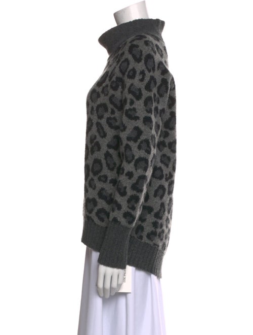 Cynthia Rowley Animal Print Turtleneck Sweater