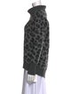 Cynthia Rowley Animal Print Turtleneck Sweater