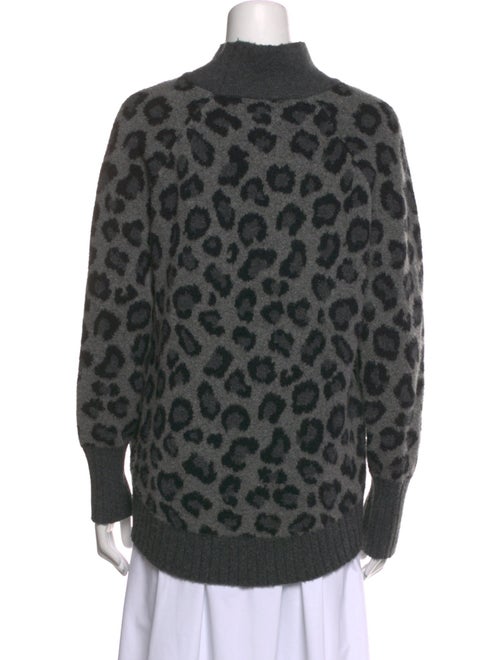 Cynthia Rowley Animal Print Turtleneck Sweater