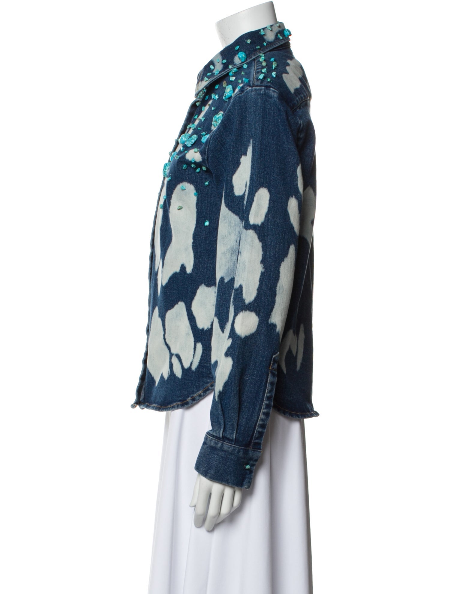 Cynthia Rowley Printed Biker Jacket