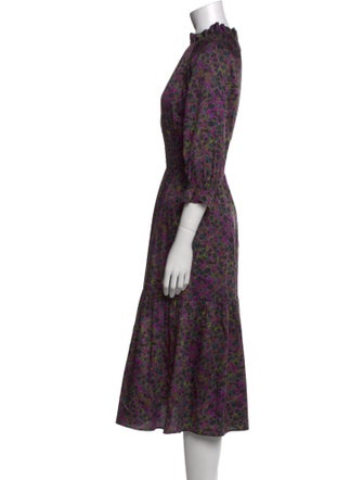 Cynthia Rowley Floral Print Midi Length Dress