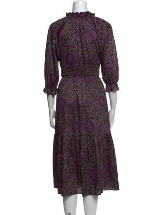 Cynthia Rowley Floral Print Midi Length Dress