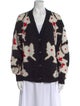 Cynthia Rowley Printed Plunge Neckline Sweater