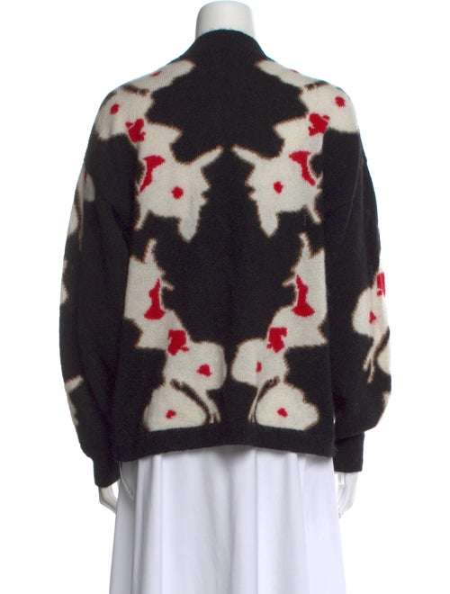 Cynthia Rowley Printed Plunge Neckline Sweater