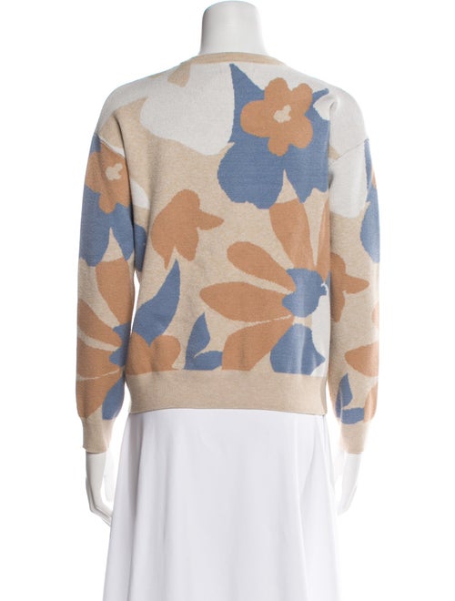 Cynthia Rowley Printed Crew Neck Sweater