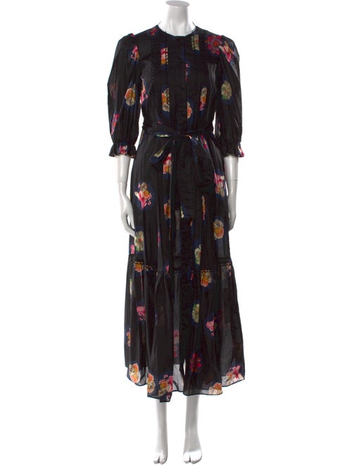 Cynthia Rowley Floral Print Long Dress