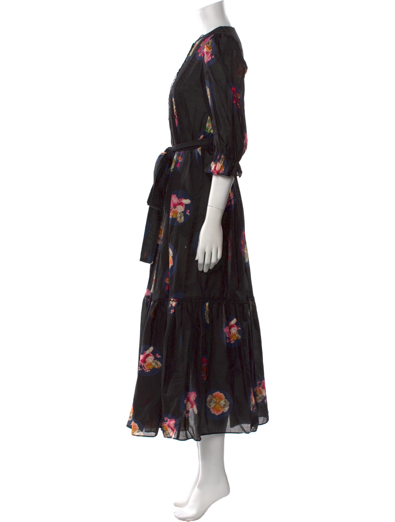 Cynthia Rowley Floral Print Long Dress