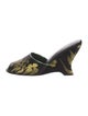 Cynthia Rowley Satin Floral Print Mules