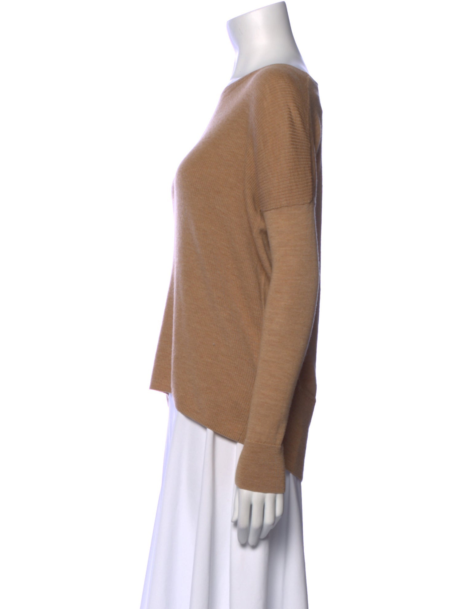 Cynthia Rowley Merino Wool Bateau Neckline Sweater