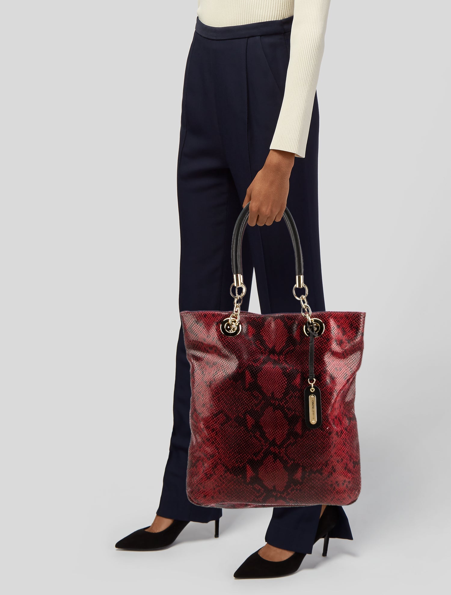 Cynthia Rowley Embossed Leather Tote