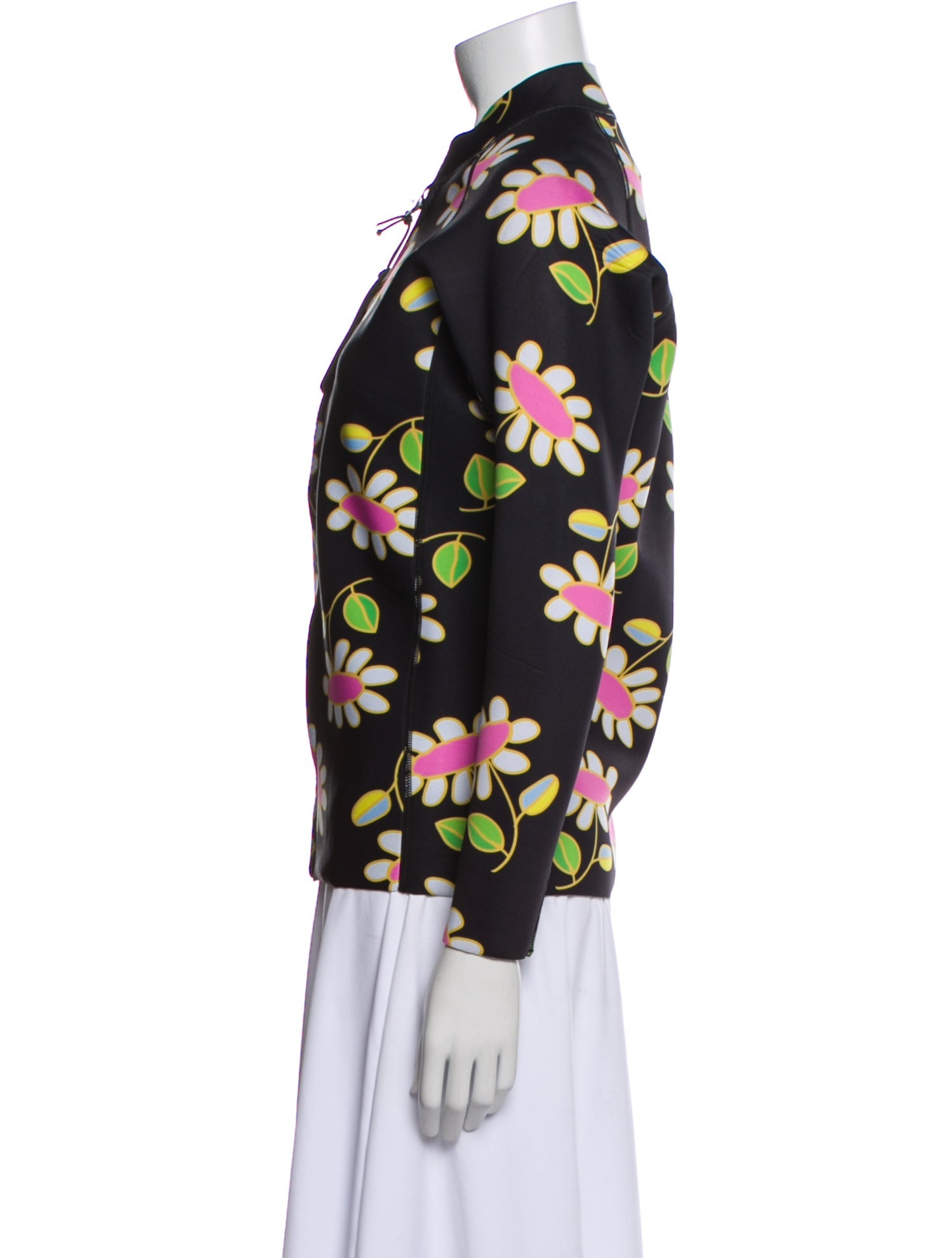 Cynthia Rowley Neoprene Floral Print Evening Jacket
