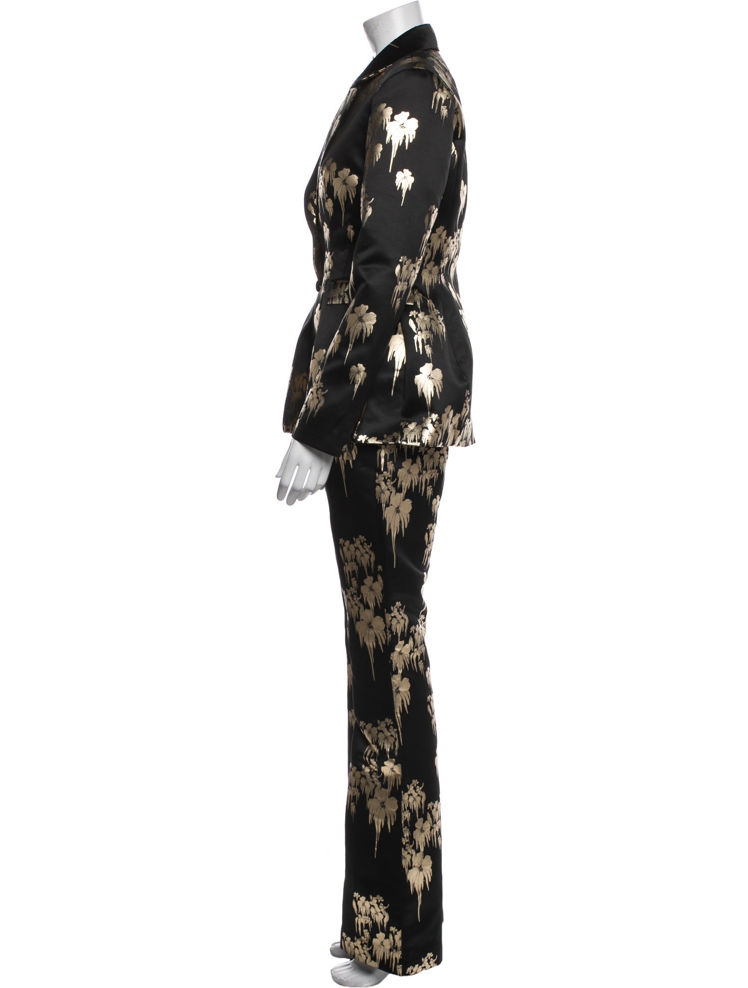 Cynthia Rowley Printed Glitter Accents Pant Set