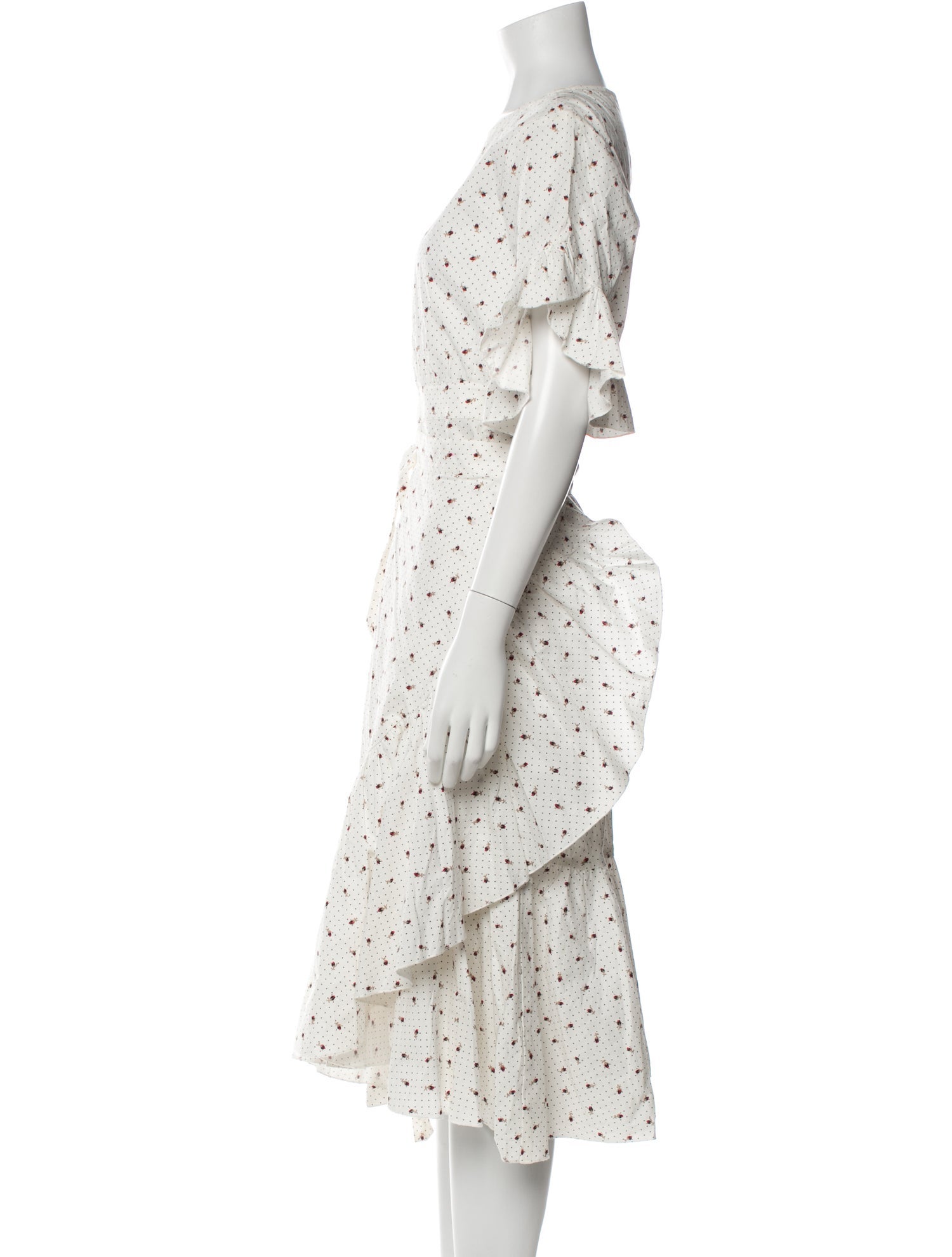 Cynthia Rowley Polka Dot Print Midi Length Dress