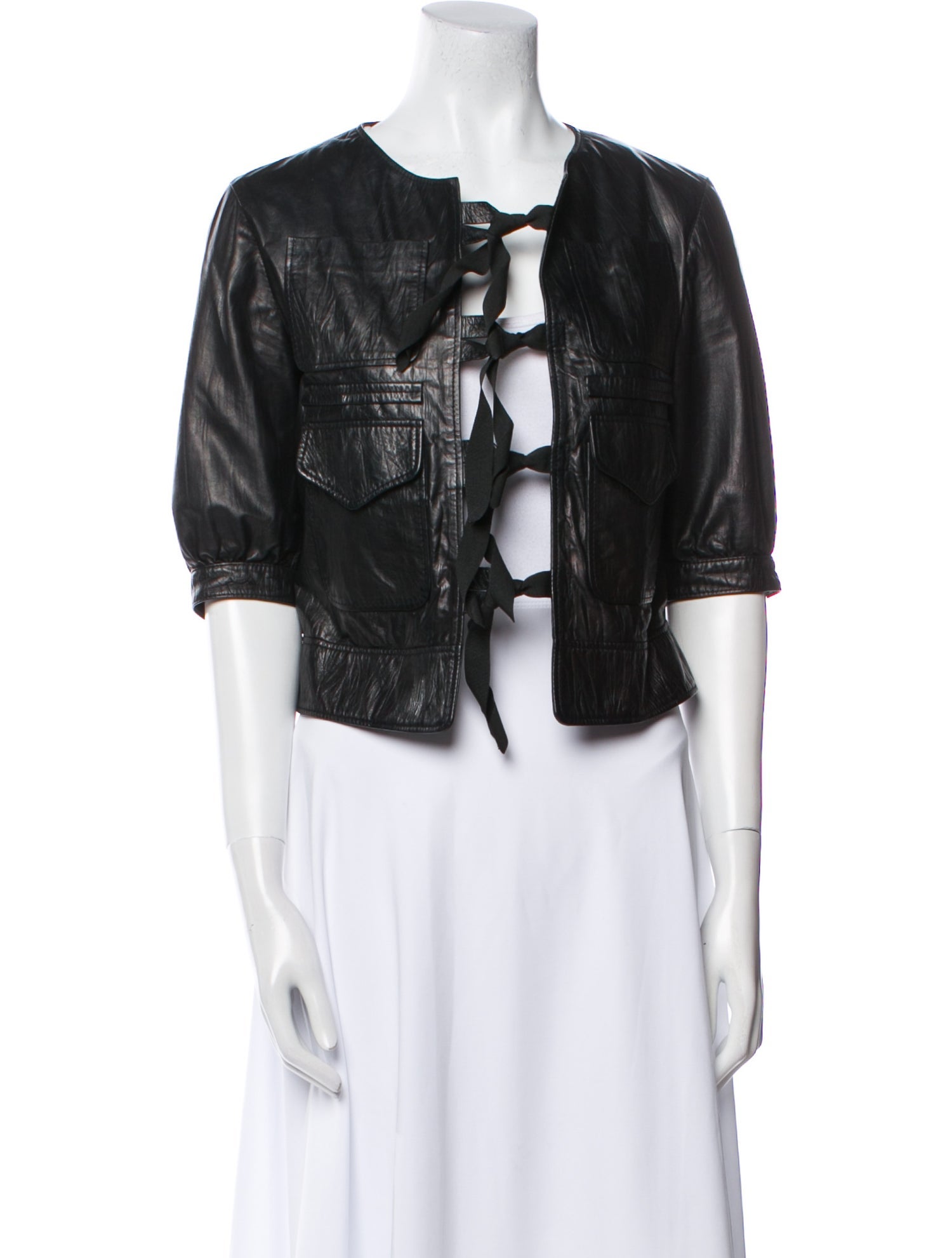 Cynthia Rowley Leather Evening Jacket