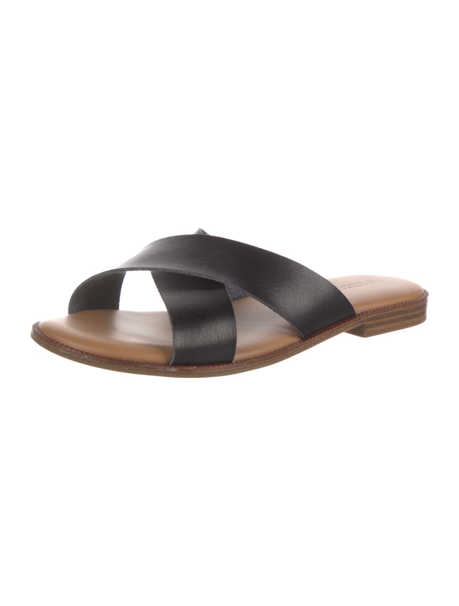 Cynthia Rowley Leather Slides