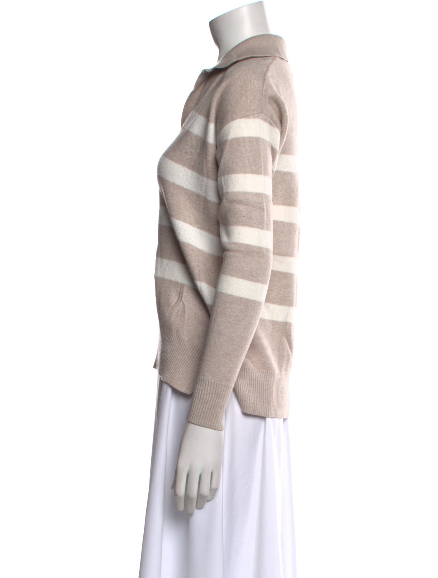 Cynthia Rowley Striped V-Neck Sweater