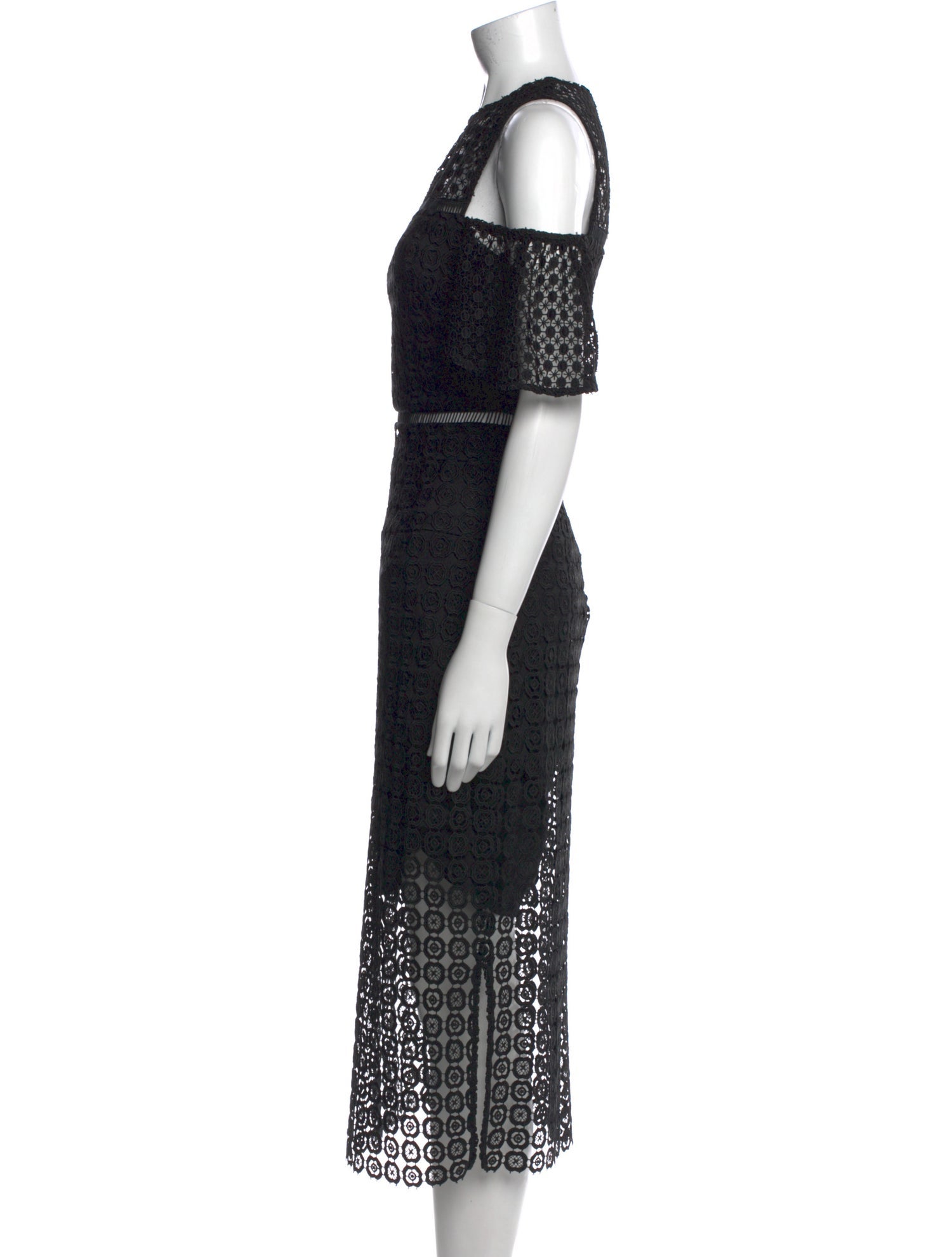 Cynthia Rowley Lace Pattern Midi Length Dress