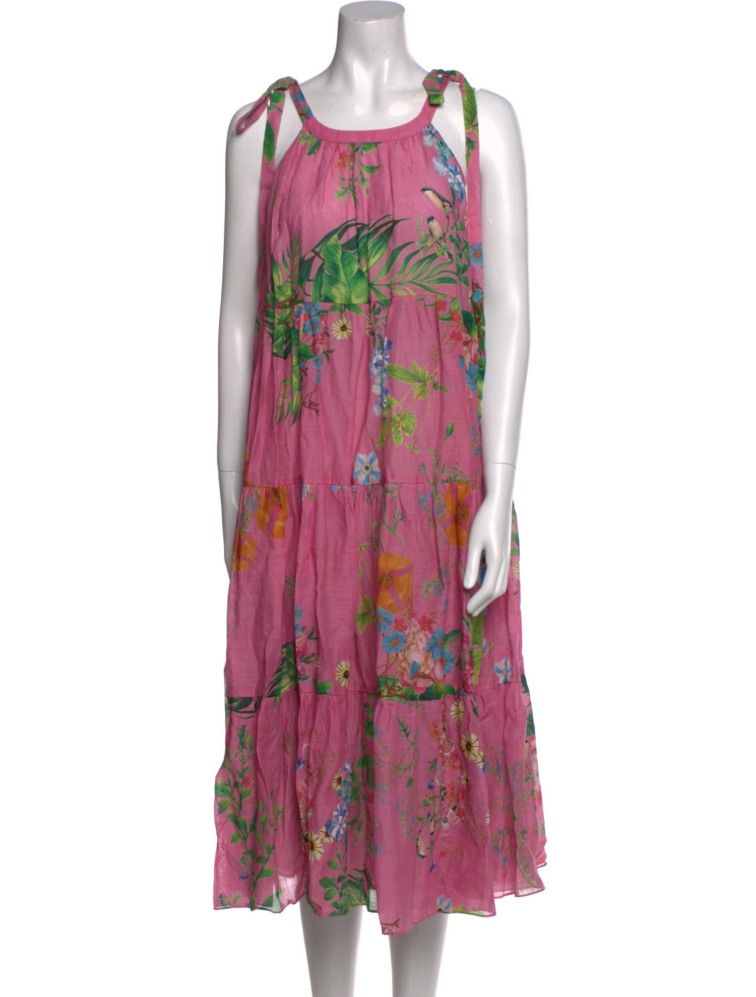 Cynthia Rowley Floral Print Midi Length Dress w/ Tags - Pink Dresses,  Clothing - WCY50853 | The RealReal