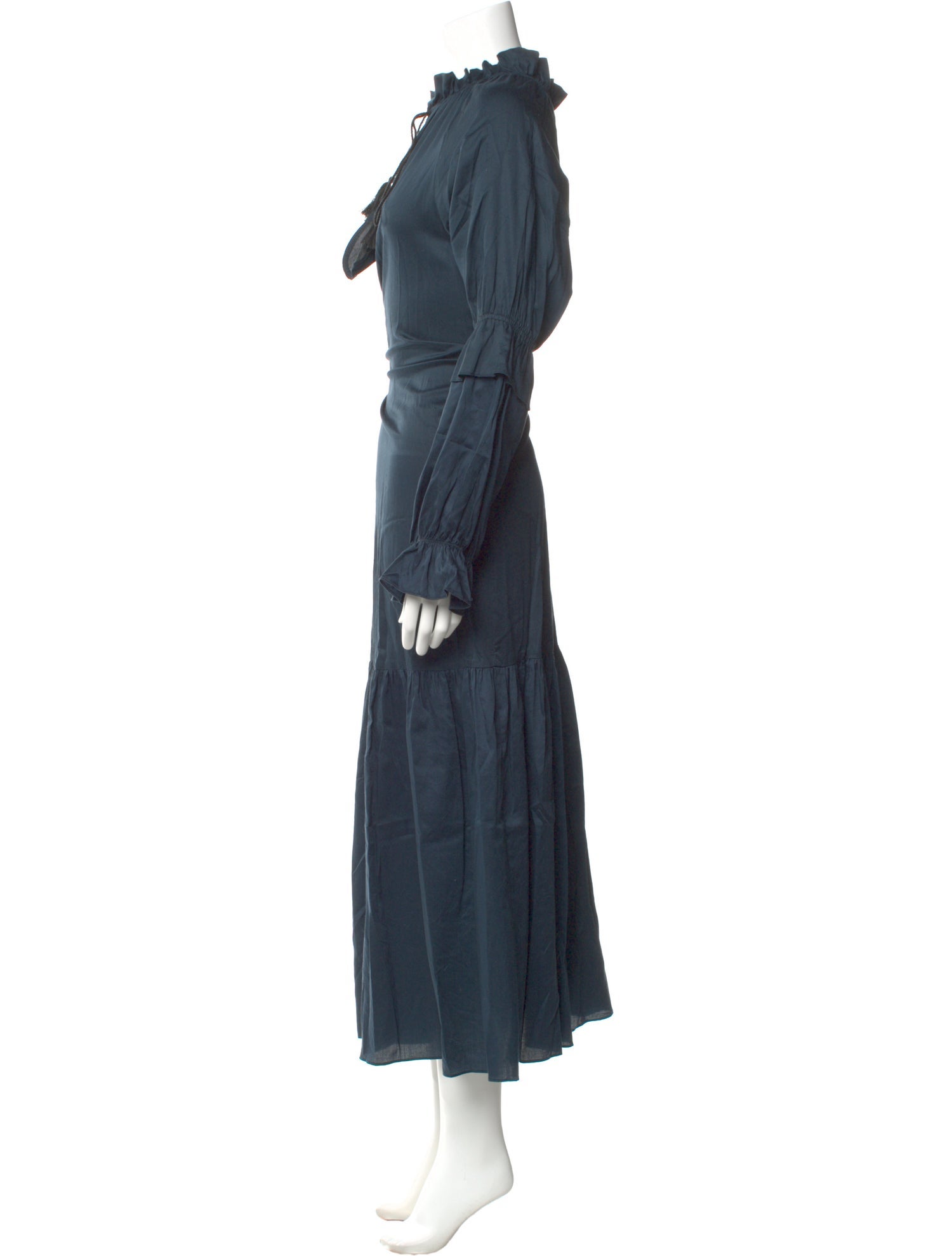 Cynthia Rowley Tie Neck Long Dress
