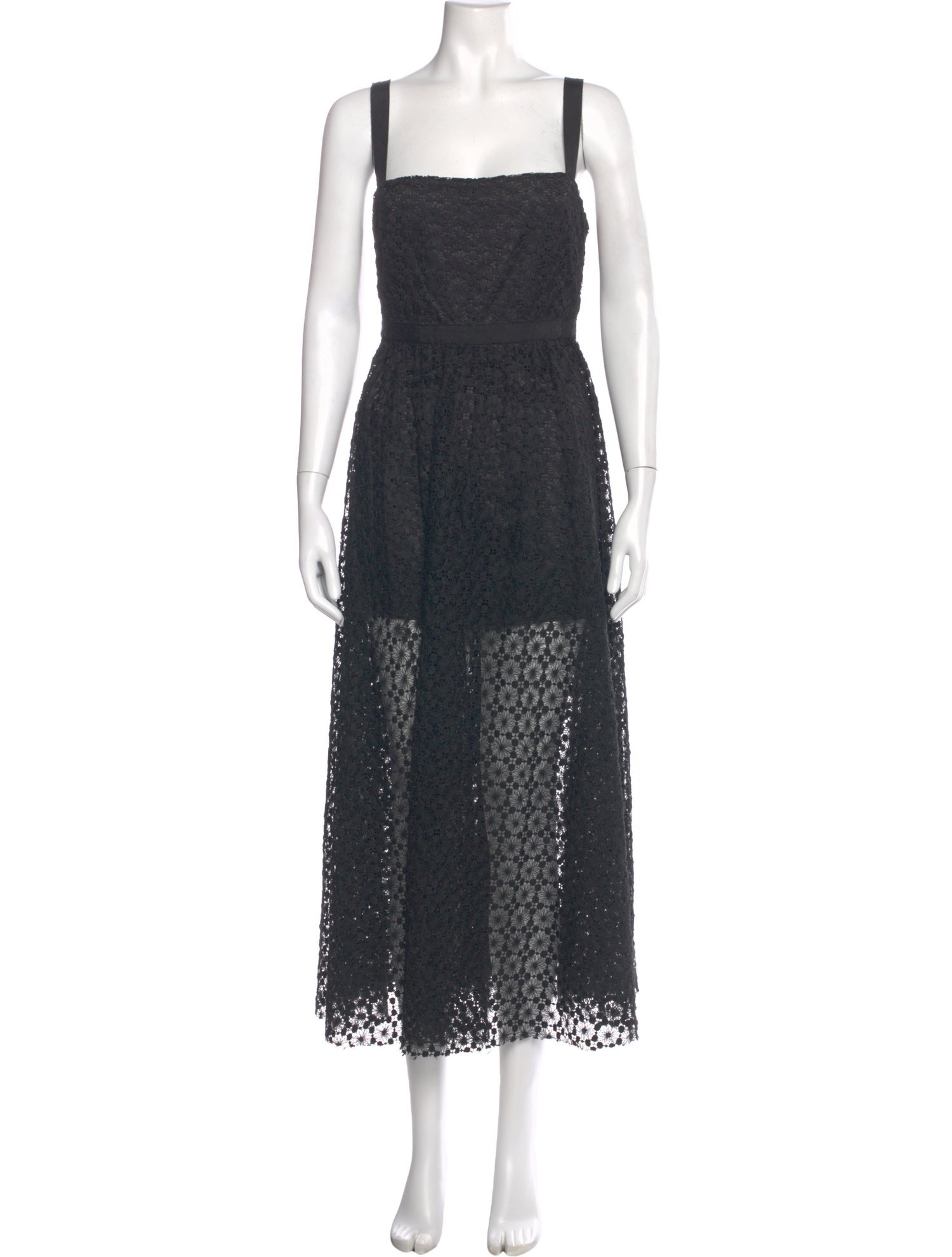 Cynthia Rowley Square Neckline Long Dress