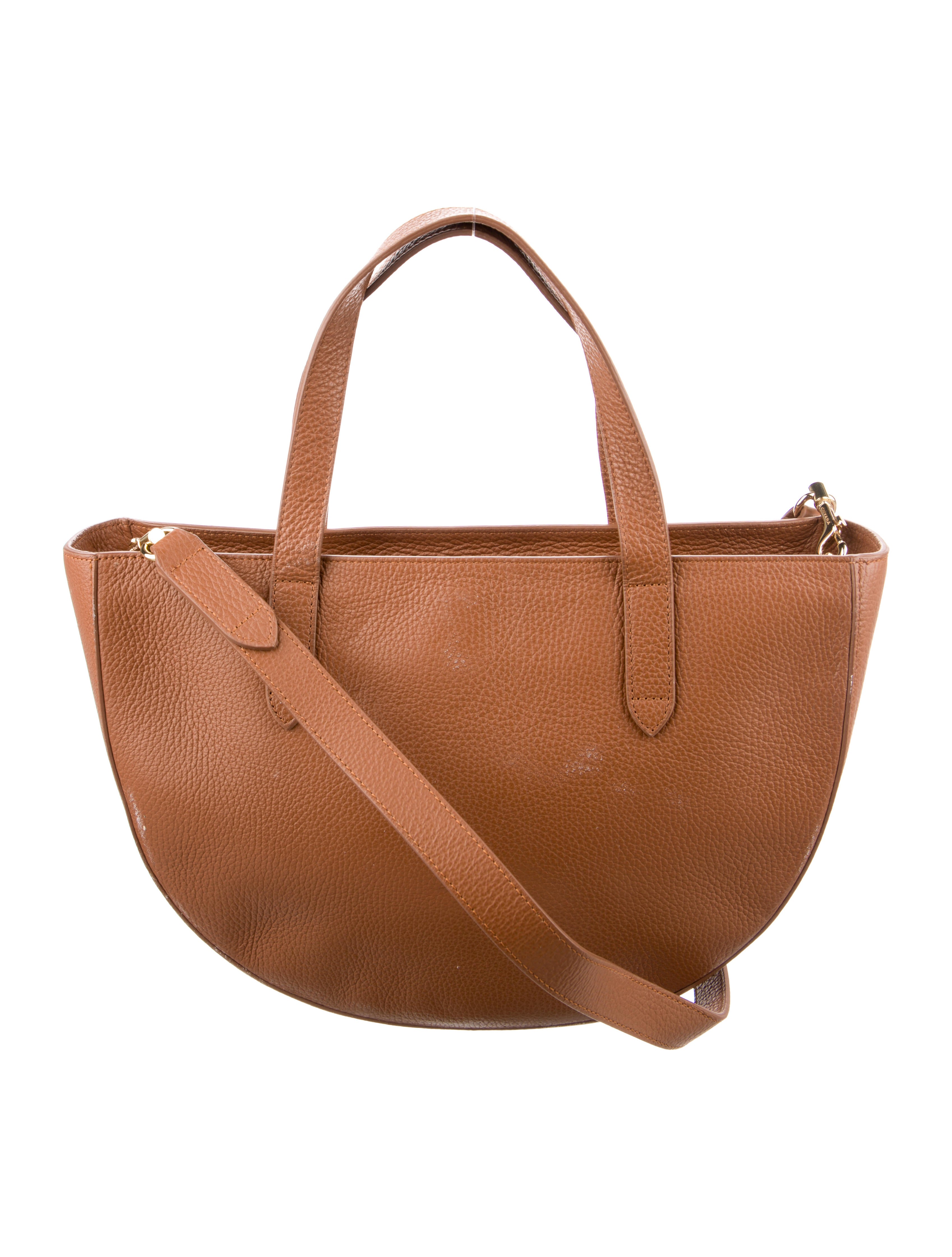 Cuyana Grained Leather Handle Bag Brown Handle Bags, Handbags