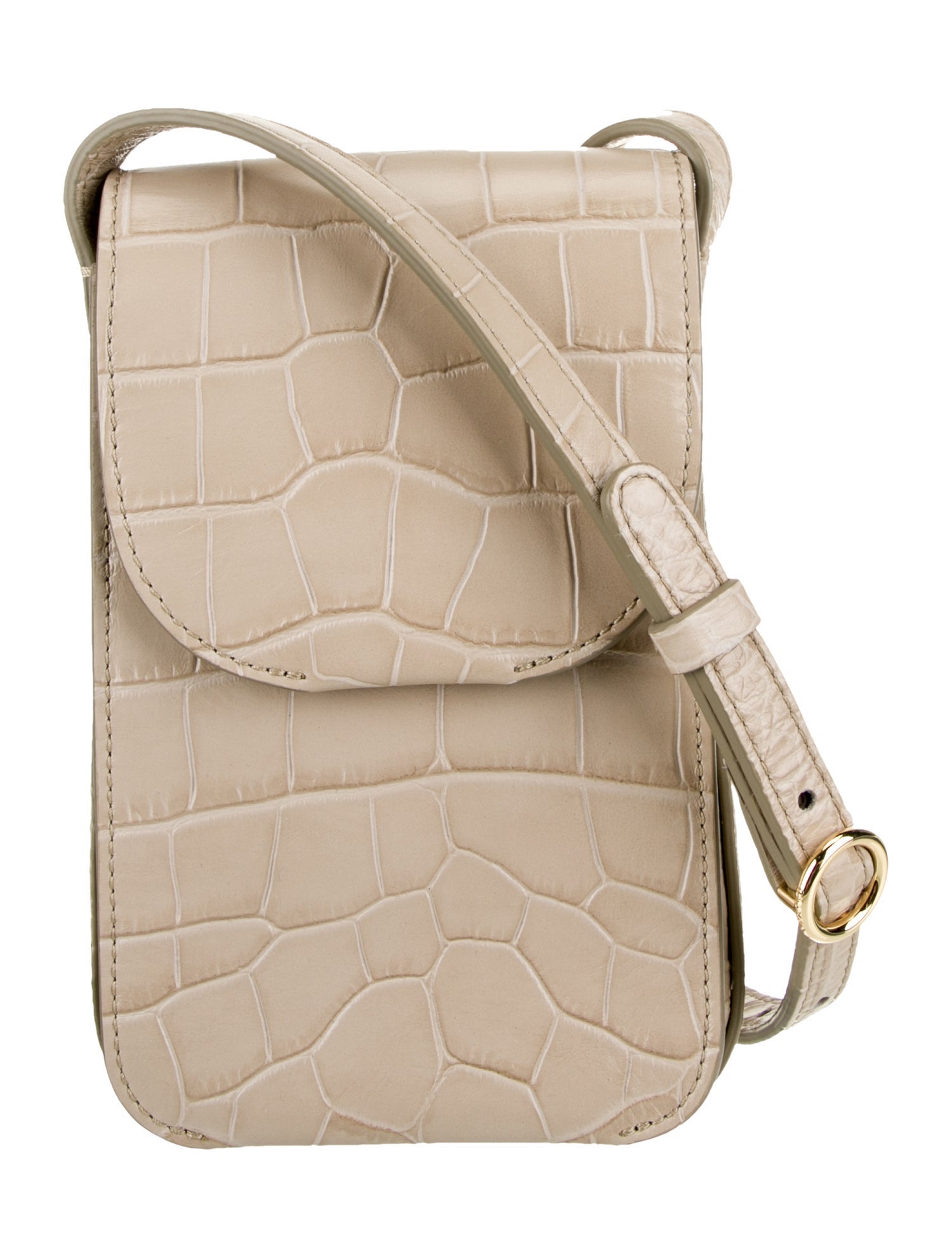 Cuyana Embossed Leather Crossbody Bag