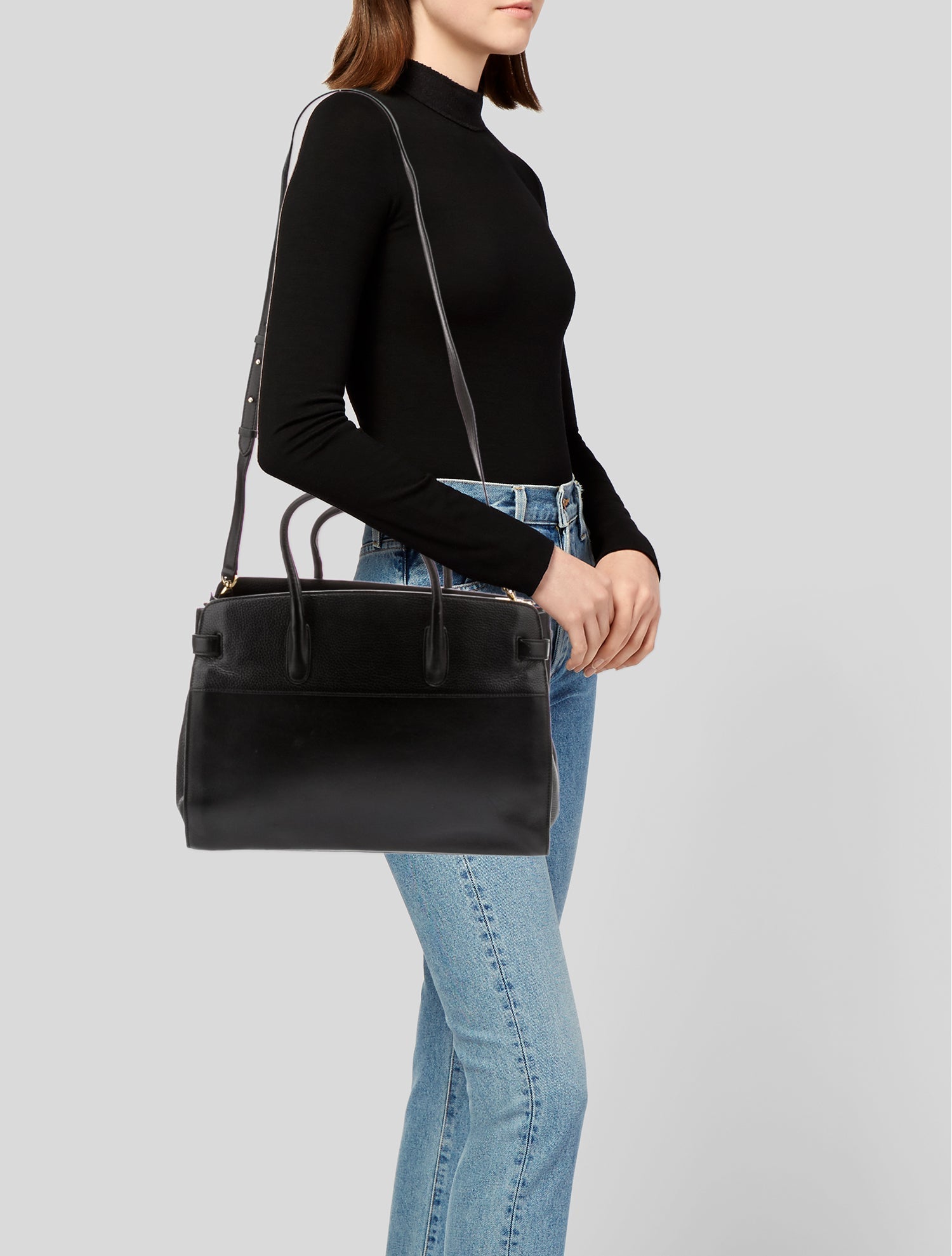 Cuyana Leather Top Handle Bag