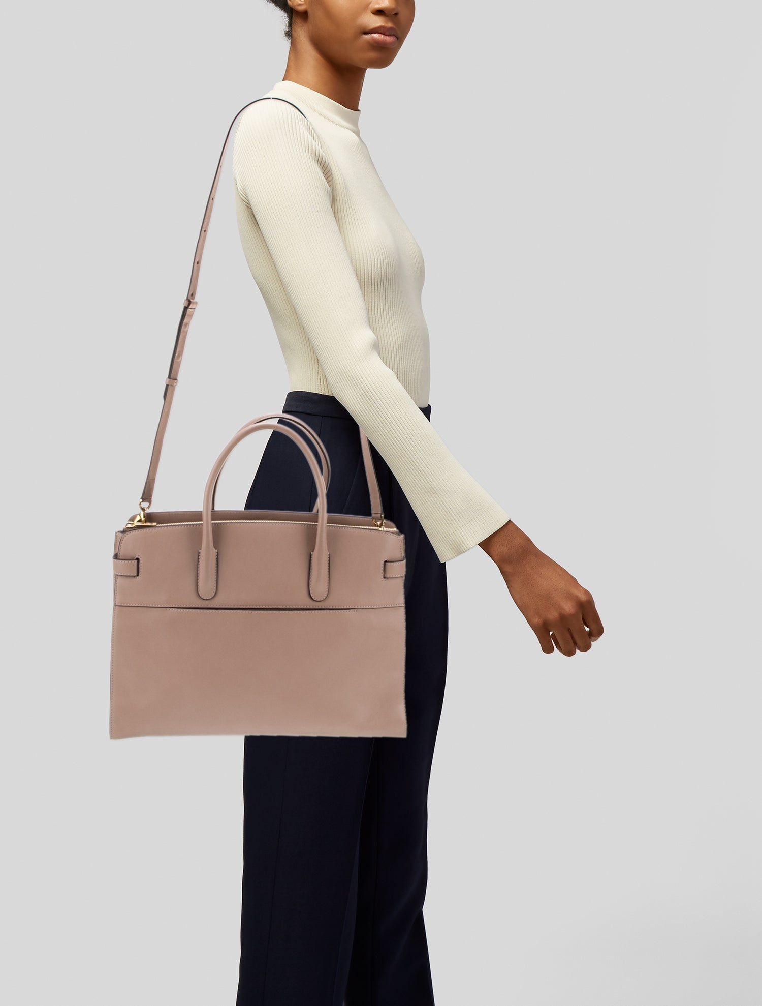 Cuyana Leather Top Handle Bag
