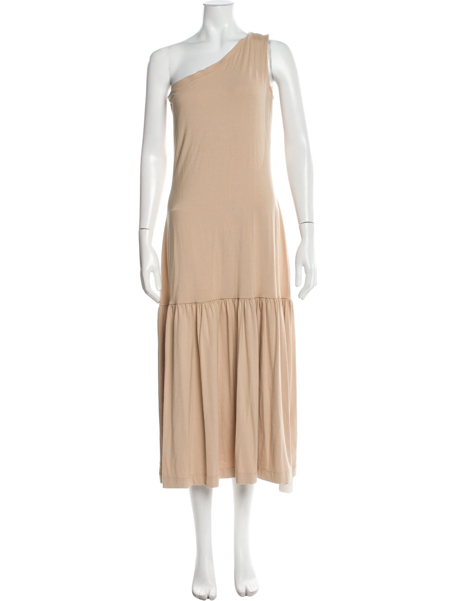 Cuyana One-Shoulder Midi Length Dress