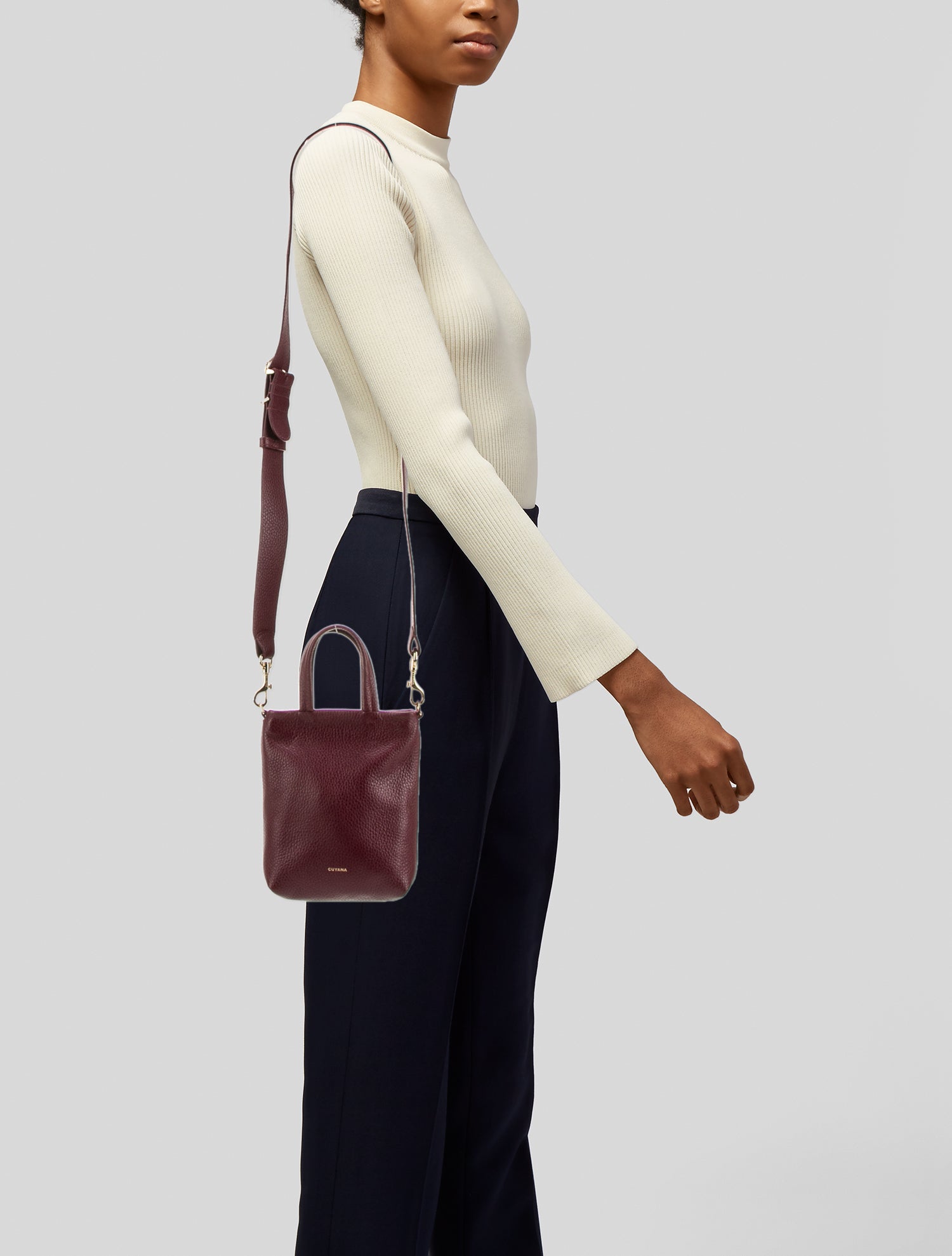 Cuyana Leather Top Handle Bag