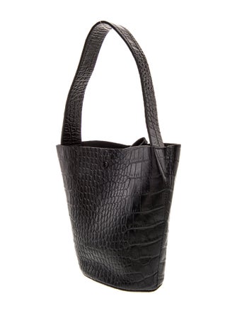 Cuyana Embossed Leather Bucket Bag