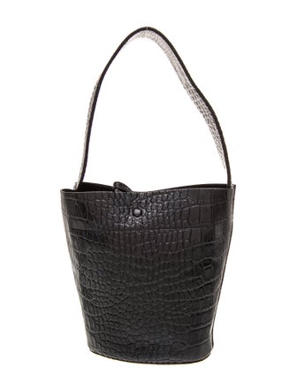 Cuyana Embossed Leather Bucket Bag