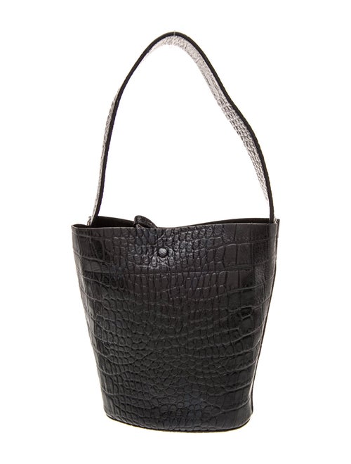 Cuyana Embossed Leather Bucket Bag
